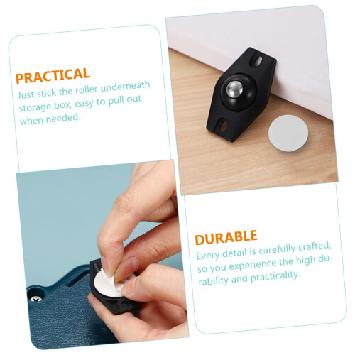 24pcs Self Adhesive Caster Wheels for Storage Boxes, Easy Glide Mobility, Floor Protection 2