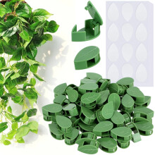 Leaf Shaped Plant Wall Clips 60PCS Vine Support Set with Adhesive Waterproof Tool Design