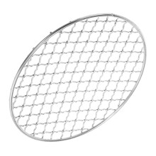 Stainless Steel BBQ Mesh Mat Round Reusable Grill Net for Outdoor Cooking Dishwasher Safe Even Heat