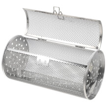 Rotating Roasting Basket Stainless Steel Grill Cage 360 Even Roasting for Nuts Walnuts Electric Oven