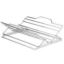Stainless Steel Turkey Roasting Rack Foldable V Shape for Oven and Grill Even Heat Circulation Durable