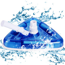 Triangular Flexible Weighted Pool Vacuum Head 11.6' Transparent ABS for Spa and Swimming Pool Cleaning