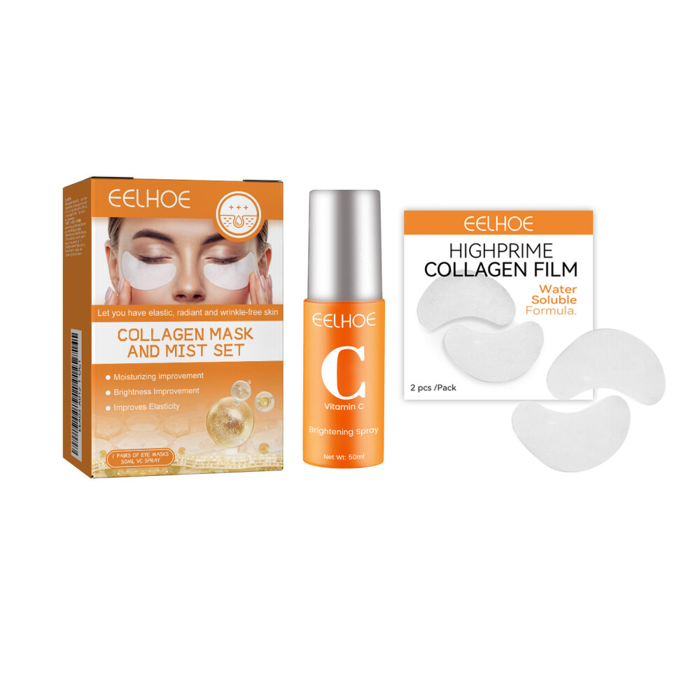 Gacloz For Collagen Eye Mask Spray Set Antiwrinkle Hydrating Youthful Fade Fine Lines And Improve Eye Swelling