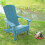 Adirondack Chair Blue Weather-Resistant Plastic 1 5