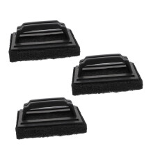 Grill Cleaning Brush Set 3pcs with Ergonomic Handle Dual Sponge Head for BBQ Grill Cleaner and Kitchen Use
