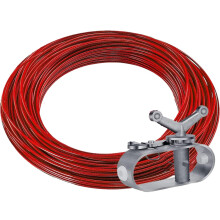 100ft Pool Cover Cable and Winch Kit for Above Ground Pools, Spring Loaded Aluminum Winch, Weather Resistant