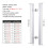 Commercial Glass Door Handle 120cm White Modern Square Pull Handle Heavy Duty Office Entry Use 3