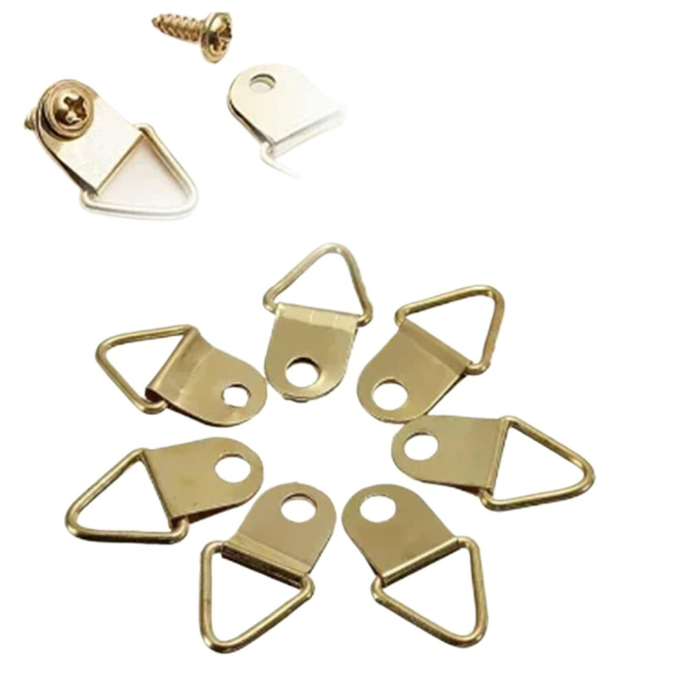 D Ring Picture Hangers With Screws 400Pcs Golden Triangle Heavy Duty Frame Hooks For Diy Gallery Use 9045646644646