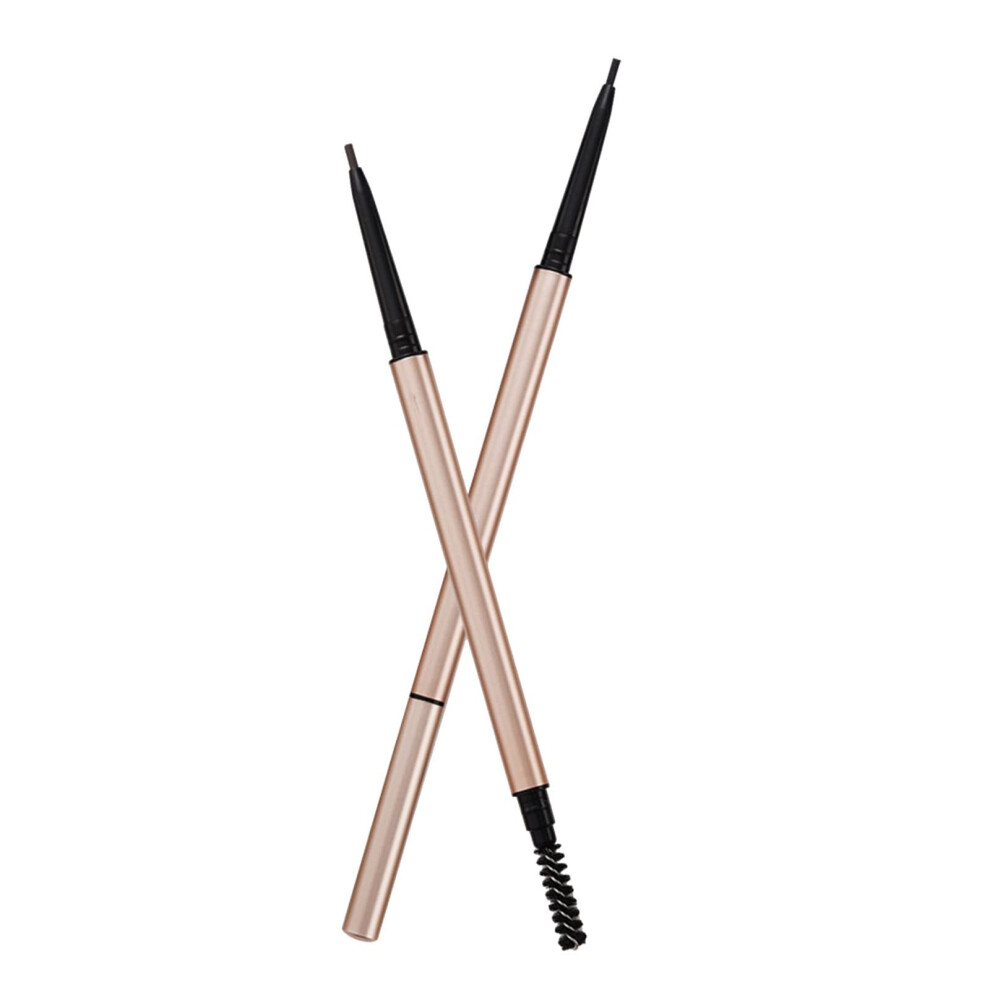 Waterproof Ultra Fine Eyebrow Pencil with Spoolie Brush, Retractable 0.5mm Tip for Sparse Brows