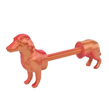 Dog Shaped Plastic Toilet Roll Holder Decorative-red gold