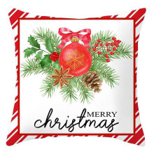 Housses de coussin de Noël Vorkoi 45 x 45 cm, imprimées de cloches de Noël, compatibles avec les décorations de Noël, housses de coussin