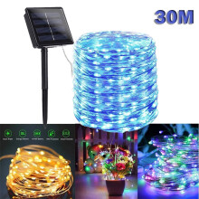Kobbertråd LED-lyslenker Blå 50–300 LED-lys Vanntett