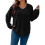 Women Hoodies Oversized Long Sleeve Drawstring Pullover Tops Basic Loose Hooded Sweatshirt Black XXXL 1
