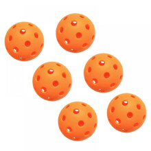 Bile de pickleball portocalii pentru interior, cu 40 de găuri, bile de pickleball portocalii strălucitoare, 6 bucăți