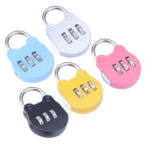 5 Pack 4Digit Keyless Combination Padlock Set for Mailbox Fence Gate Outdoor Use