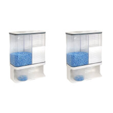 2X Wandwasmiddeldispenser - Veelzijdige Opslag voor Wasmiddelgeurversterkers met Meegeleverde Bekers