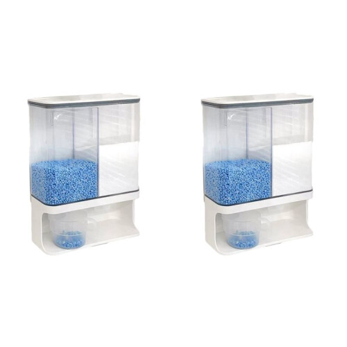 2X Wall Mounted Laundry Detergent Dispenser - Versatile Storage for Laundry Scent Boosters with Included Cups