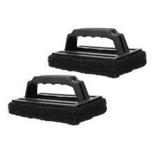2 Pack BBQ Grill Cleaning Brush Set with Ergonomic Handle Grip for Effective Grease Removal