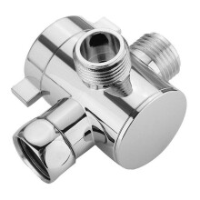 Raccord de tuyau en Y 3 voies plaqué 1/2" pour douche, connecteur universel en plastique pour salle de bain
