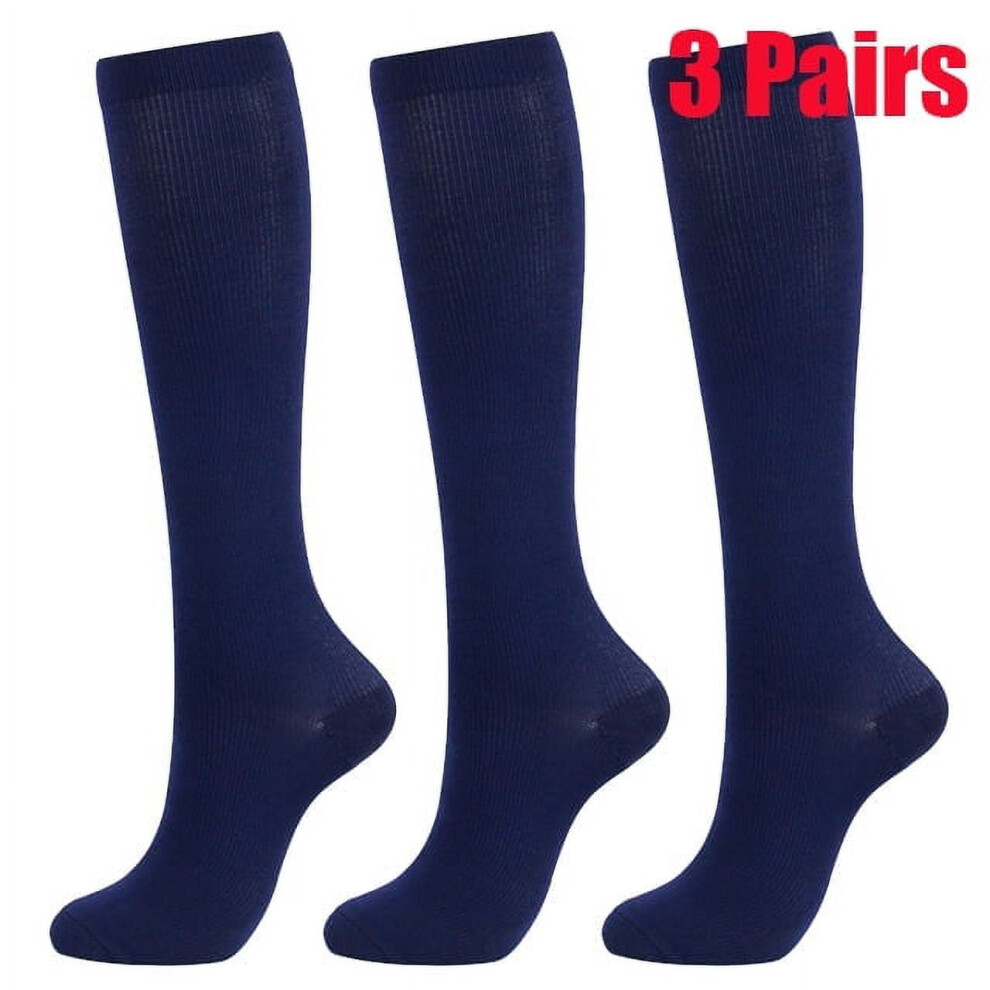 Asija 3 Pairs Sock Compression Socks Knee High Support Stockings for