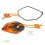 Motorcycle Rearview Mirror Flame Pattern 1 Pair for 8mm 10mm 1