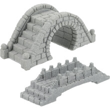Miniatyrfigurer av hagebroer for DIY-håndverk og dekorasjon av fehager