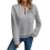 Women'S V Neck Sweatshirt Long Sleeves Pullover Tops Light Gray S 1
