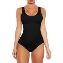 Tank Top Bodysuit for Women Tummy Control Slim Fit Sleeveless Body Suit Round Neck Black XL