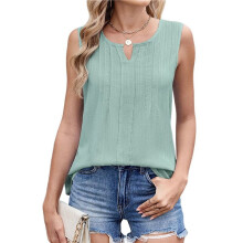 Womens Summer Tank Top Sleeveless Business Casual Outfits 2025 Basic Loose Dressy Work Shirt Bean Green XL