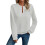 Women'S V Neck Sweatshirt Long Sleeves Pullover Tops White L 1