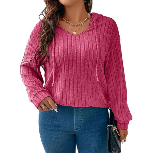 Women Hoodies Oversized Long Sleeve Drawstring Pullover Tops Basic Loose Hooded Sweatshirt  5XL
