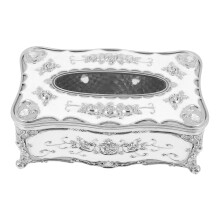 Vintage Embossed Tissue Box Cover and Holder for Living Room Tabletop Home Decor