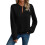 Women'S V Neck Sweatshirt Long Sleeves Pullover Tops Black XL 1