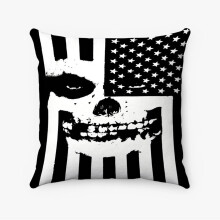 Taie d'oreiller personnalisée AIVO Misfits Flag en polyester filé carré, coussin décoratif pour lit, canapé ou autre, décoration intérieure