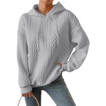 Women'S Hoodie Fashion Warm Sweatshirt Casual Loose Hooded Oversized Outerwear Grey XXL