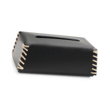 PU Leather Tissue Box with Elegant Finish, Durable Construction, Easy Refill for Home and Office Decor