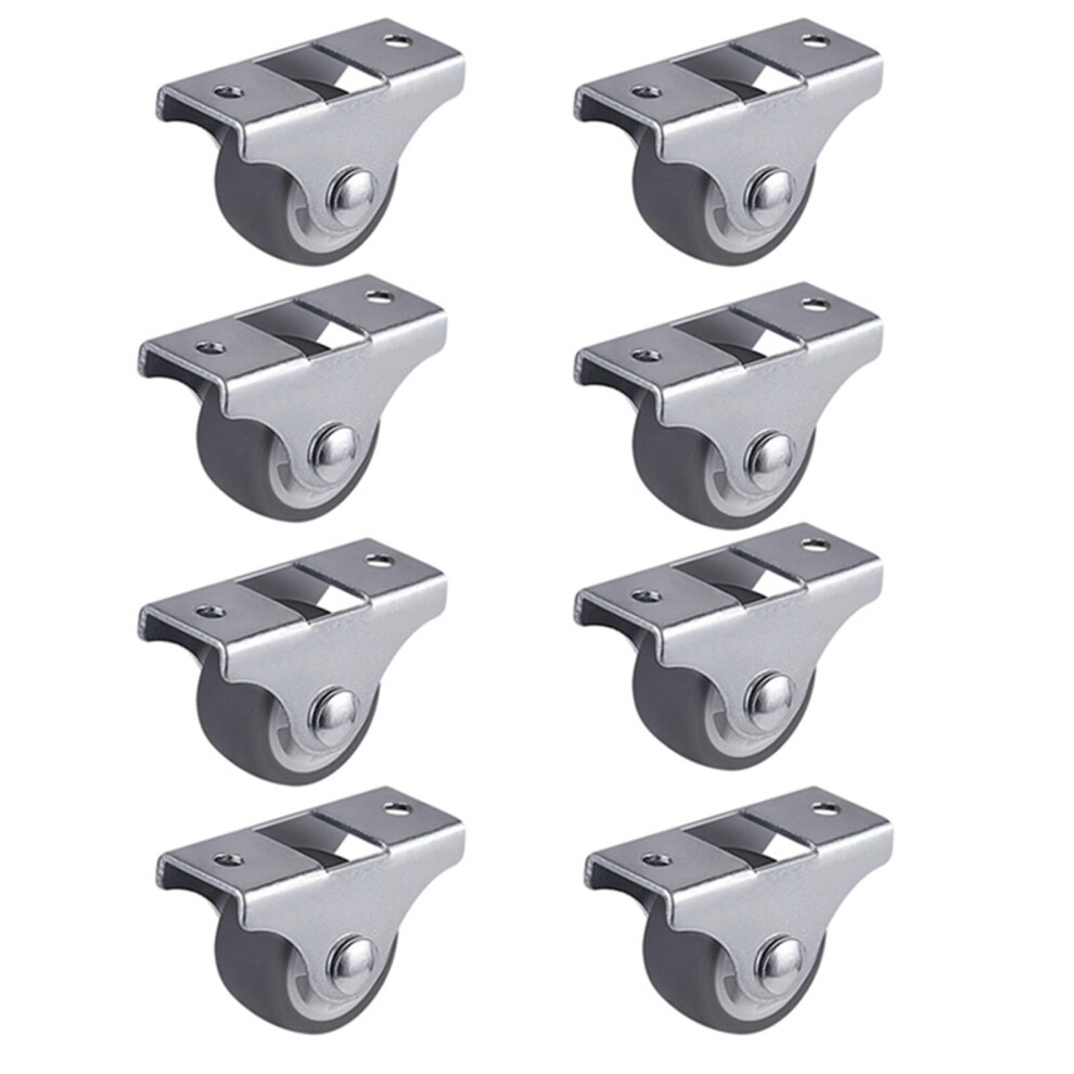 8Pcs 1 Inch Tpe Caster Wheels Fixed Rigid Design Smooth Quiet Rolling For Furniture And Trolleys 9073542245490