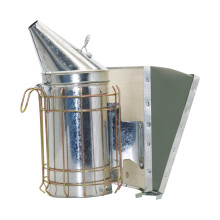 Bee Smoker with Heat Shield, Cowhide Bellows and Durable Steel Construction for Beekeeping