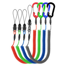 Fishing Coil Lanyard 4pcs with Quick Release Design, Durable Steel Core, Prevent Drop Protection