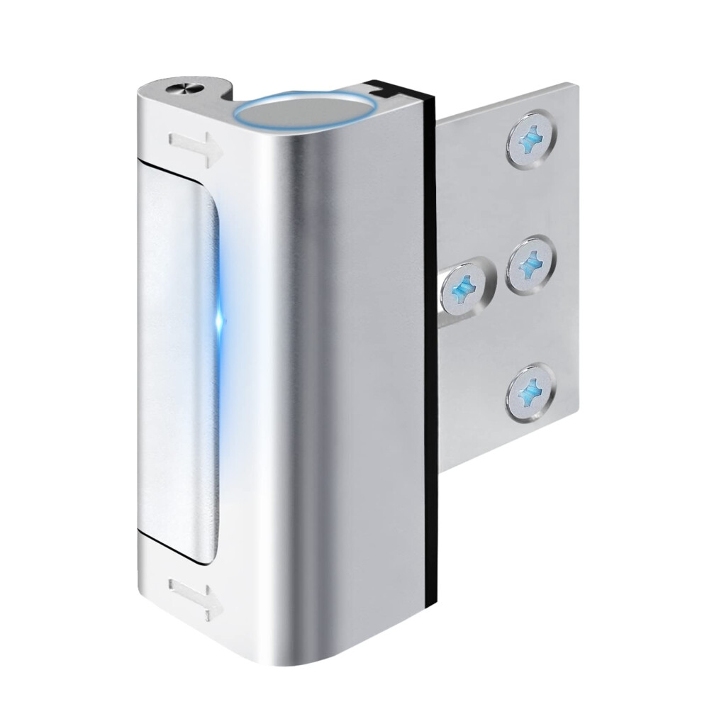 Door Reinforcement Lock 800lbs Force Resistance Anti Kick In Childproof Safety Latch for Front Door Silver 1Pack