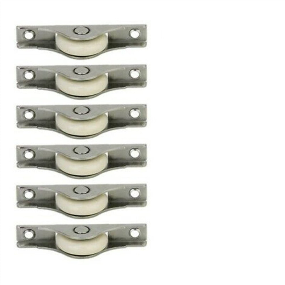 6Pcs Sliding Door Roller Set For Wardrobe And Kitchen, Durable Nylon Wheels, Smooth Quiet Glide 9073542245827