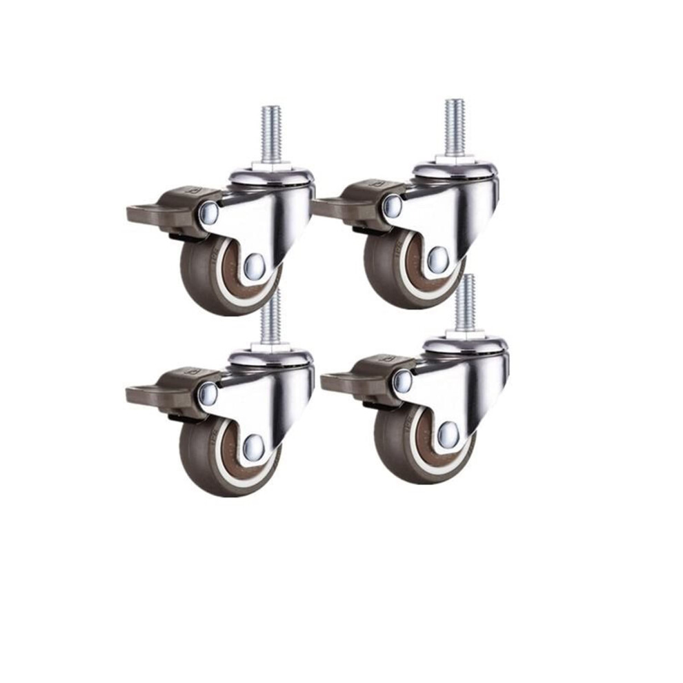 4Pcs 1 Inch Rubber Furniture Casters Silent Ball Caster Wheels NonâMarking Swivel For Hardwood Floors 9073542246015