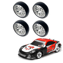 26.5mm Hard Drift Metal Wheel Rim Tire Tyres for  284131 K969 K979 K989  -Z 1/28 RC Car Parts,Silver