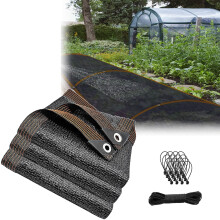 3x8 FT Black Shade Cloth Mesh Tarp with Reinforced Grommets, 90% UV Protection for Patio and Greenhouse