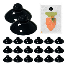 20 Pack Black 25mm Mini Suction Cups for Glass Home Organization, Reusable Tool Hold