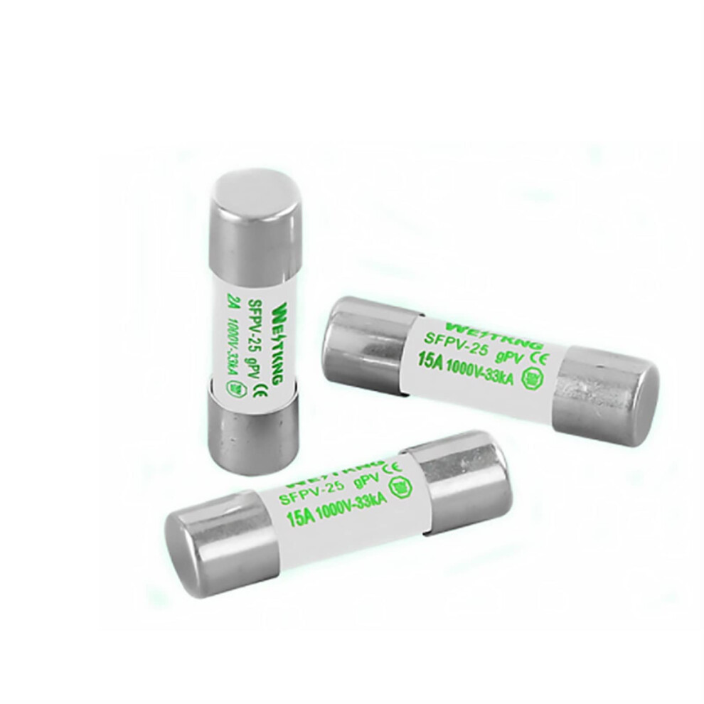 Pv Solar Fuse 1000V Dc 20A 10X38mm Pack For Photovoltaic System Protection With Pure Silver Melt Element 9330225540403