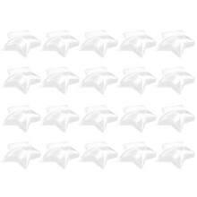 20Pcs 80mm DIY Fillable Balls Clear Plastic Ornaments Balls Christmas Tree Ornament Bauble Party Supplies (Star Shape)