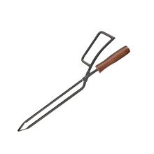 Heavy Duty Charcoal Tongs with Extended Grip Handle, Heat Resistant Clamp for BBQ Grill and Fireplace