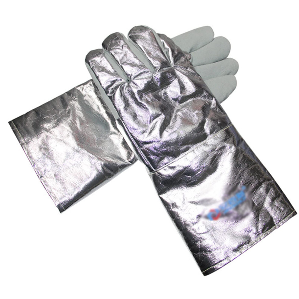 Heat Resistant Welding Gloves With Aluminum Foil, Cowhide Palm, Aramid Insulation And Forearm Protection 9073542246626