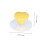 Heart Shape Ceramic Drawer Knobs Set of 2, Yellow Decorative Cabinet Pull Handles, Easy to Install 3
